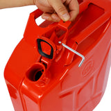 5 Gallon 20L Metal Gas Tank Can (US Stardard) Gas Can Power Emergency Backup Tank with Flexible Spout Red