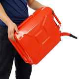 5 Gallon 20L Metal Gas Tank Can (US Stardard) Gas Can Power Emergency Backup Tank with Flexible Spout Red