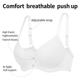 3PC Pack Women Push Up Bra Everyday Underwear Comfortable Lingerie Bralette with Support Anti-Sag
