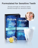 Fairywill Portable Teeth Whitening Kit, LED Blue Light and 28 White Strips for Sensitive Teeth, Rechargeable Teeth Whitener Case