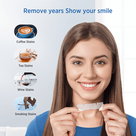 Fairywill Teeth Whitening Strip Kits,21 Strips for Sensitive and 4 Super Whitenings, 50pcs Strips Available 25 Treatments,Effective Removes Stains, Non-Slip Whiter Gentle and Safe
