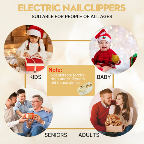 KBPAZ Electric Nail Clipper, Anti-Pinch Nail Trimmer and Polisher for Adults Seniors(White)