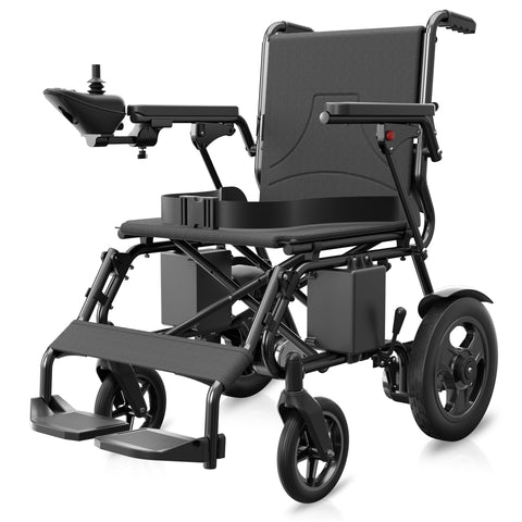 Kepane Folding Electric Wheelchair,15-Mile Range, 500W Motor, Puncture-Resistant Tires, All-Terrain Use, Easy to Operate, Lightweight and Portable for Travel and Transportation Black